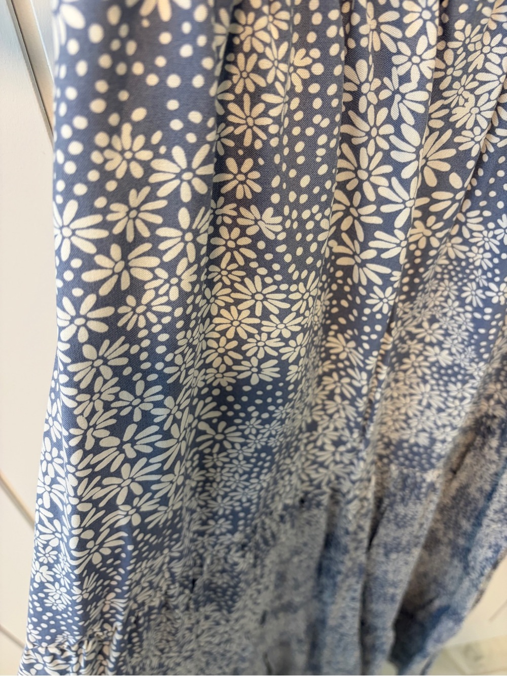 Lightweight Blue Floral Maxi Skirt - Cottagecore/Boho Vibes - Size Small - Picture 3 of 3